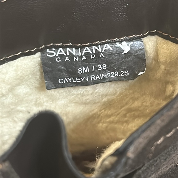 Santana Canada Waterproof Boots Cayley Suede / Rubber Brown Rain Boots Size 8 - Picture 14 of 16